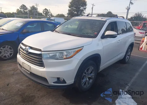 2015 Toyota Highlander Xle V6 из США, поврежденный, VIN 5TDKKRFH6FS066949